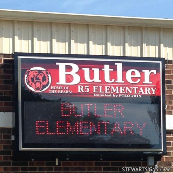 School Sign for Butler Elementary School