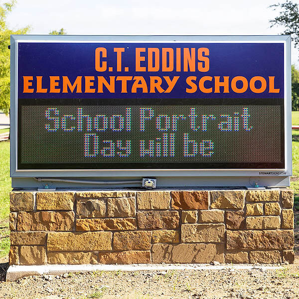 School Sign for C.t. Eddins Elementary School