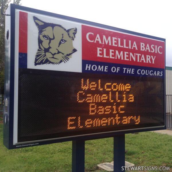 School Sign for Camellia Basic Elementary School