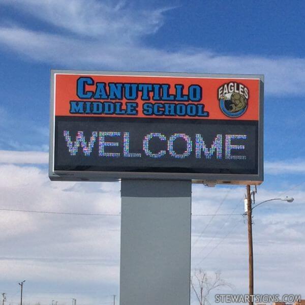 School Sign for Canutillo Middle School