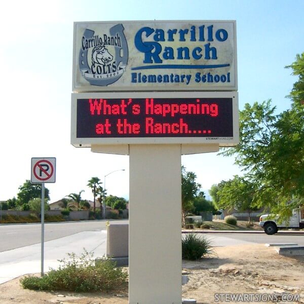 School Sign for Carrillo Ranch School