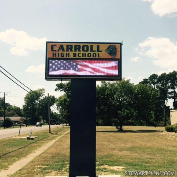 School Sign for Carroll High School