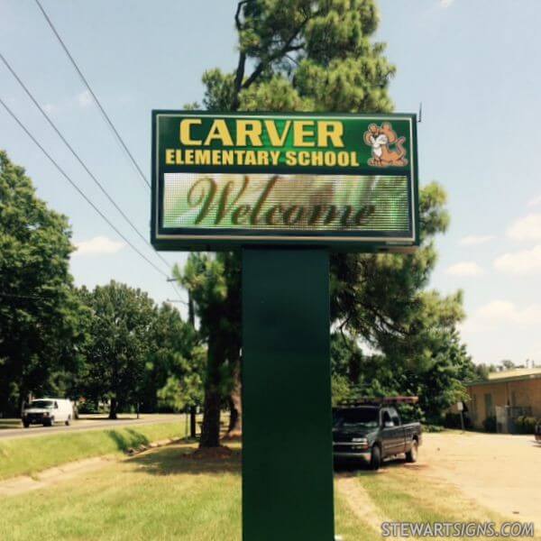 School Sign for Carver Elementary School