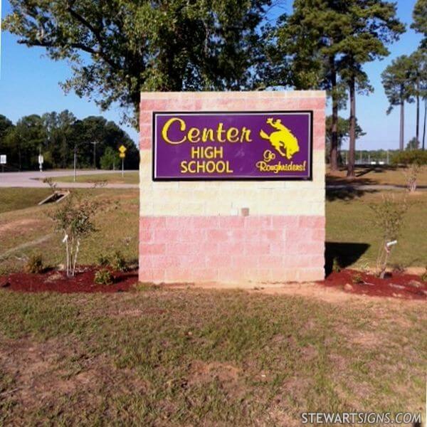 School Sign for Center High School