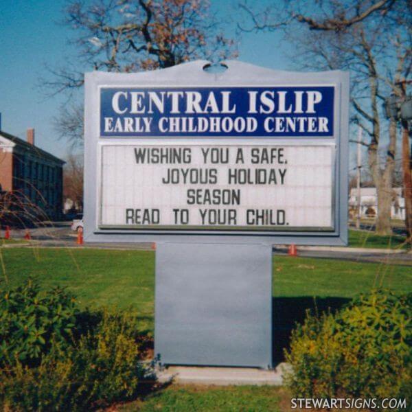 School Sign for Central Islip Early Childhood Center