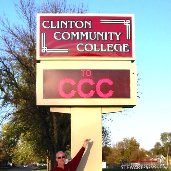 School Sign for Clinton Community College