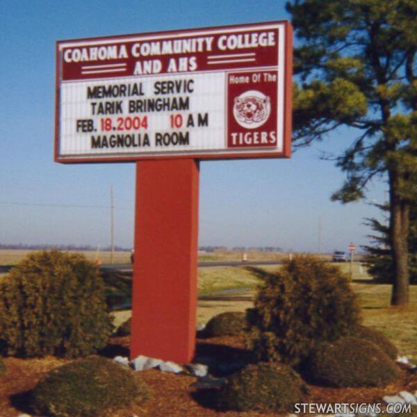 School Sign for Coahoma Community College & A H S