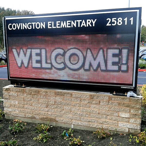 School Sign for Covington Elementary School