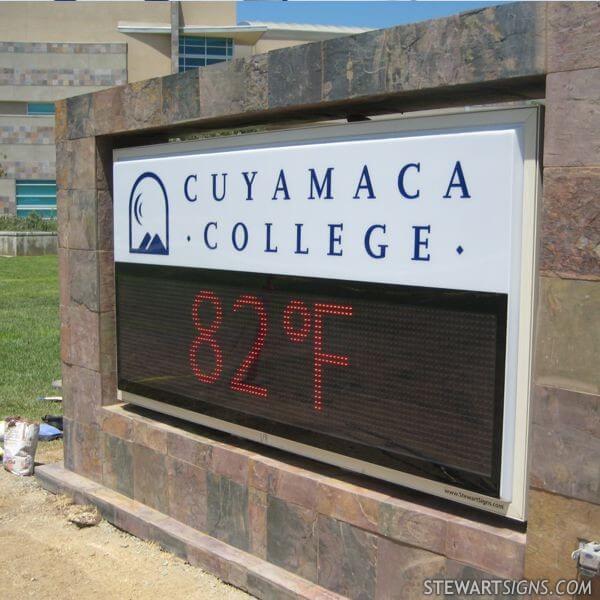 School Sign for Cuyamaca College