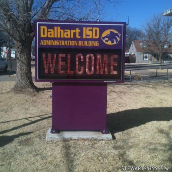 School Sign for Dalhart Independent School District