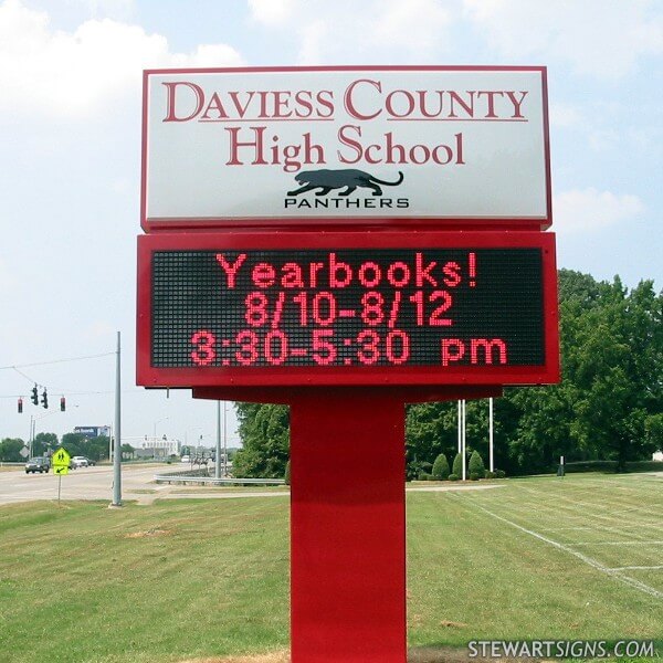 School Sign for Daviess County High School