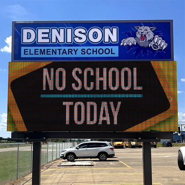 School Sign for Denison Elementary School