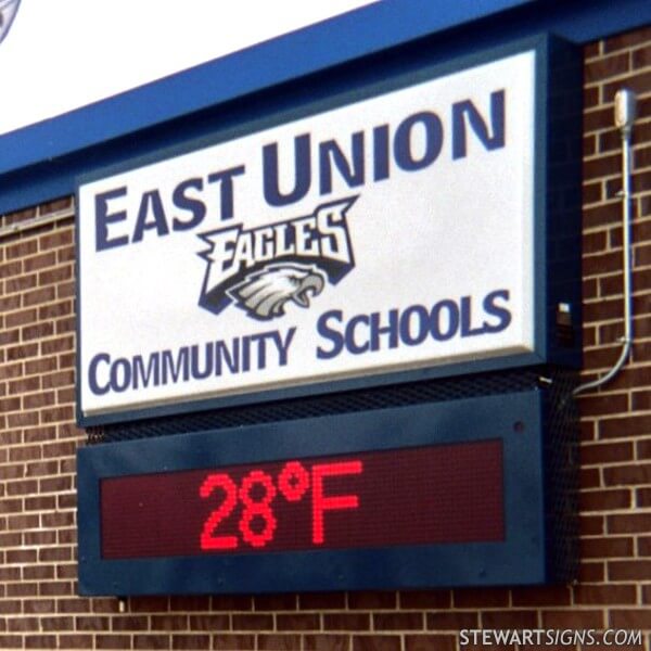 School Sign for East Union Jr Sr High School