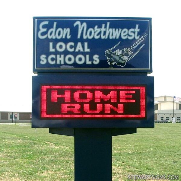 School Sign for Edon Northwest Local School District