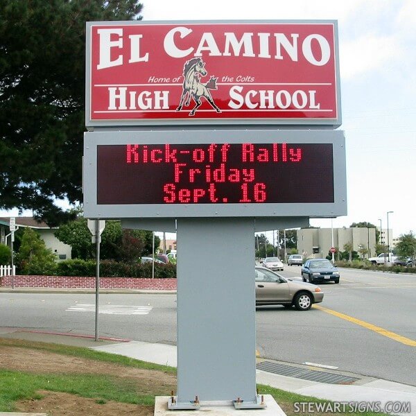 School Sign for El Camino High School