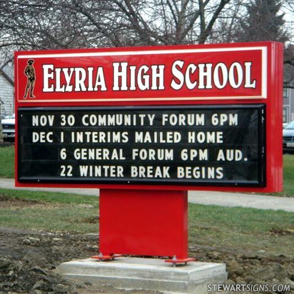 School Sign for Elyria High School