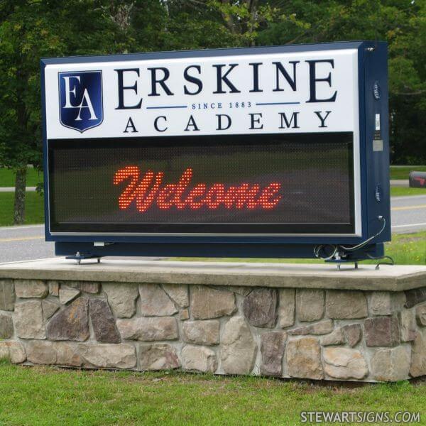 School Sign for Erskine Academy