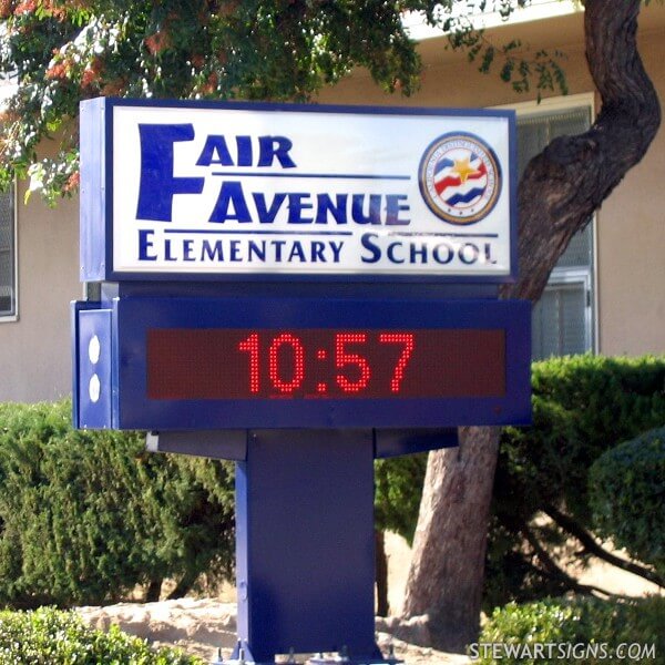 School Sign for Fair Avenue Elementary School