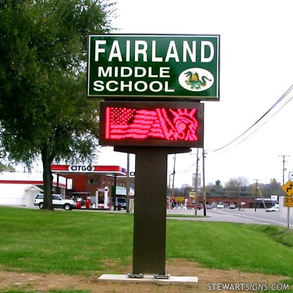 School Sign for Fairland Middle School