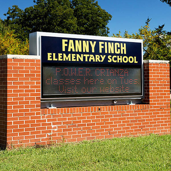 School Sign for Finch Elementary