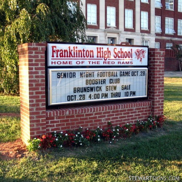 School Sign for Franklinton High School