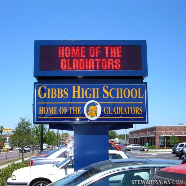 School Sign for Gibbs High School