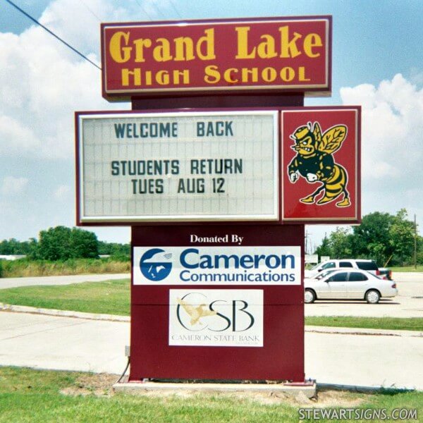 School Sign for Grand Lake High School