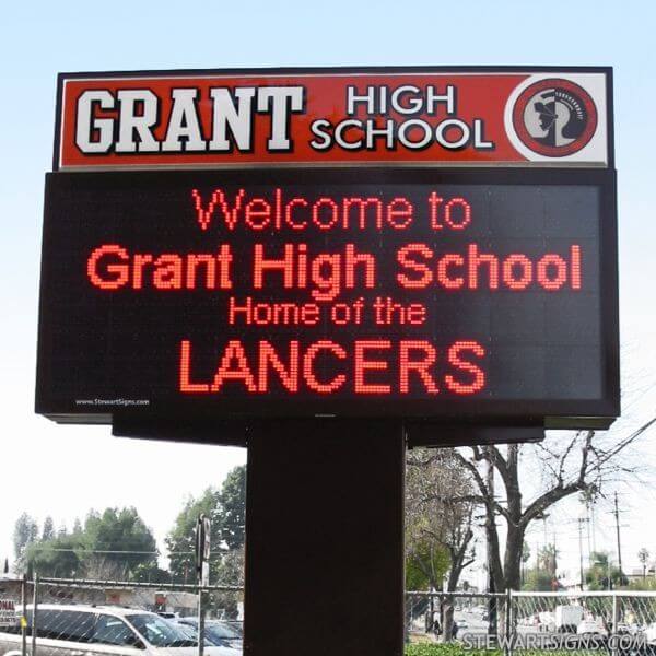 School Sign for Grant High School