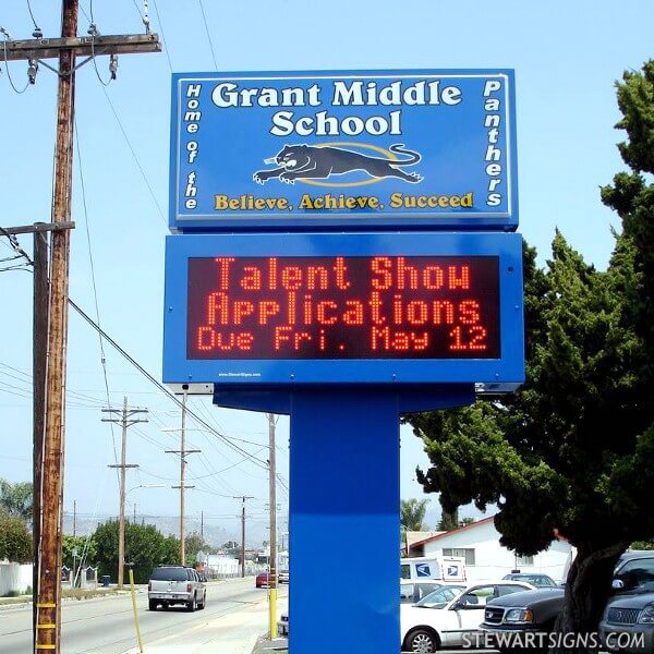 School Sign for Mission Middle School