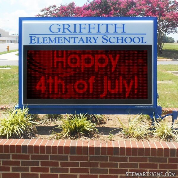 School Sign for Griffith Elementary School Winston Salem, NC