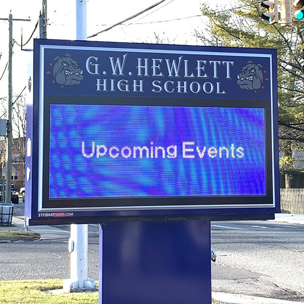 School Sign for G. W. Hewlett High School