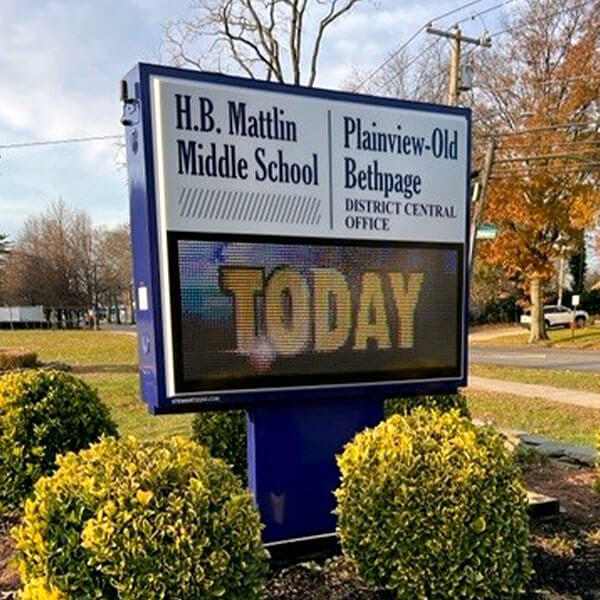 School Sign for H.b. Mattlin Middle School