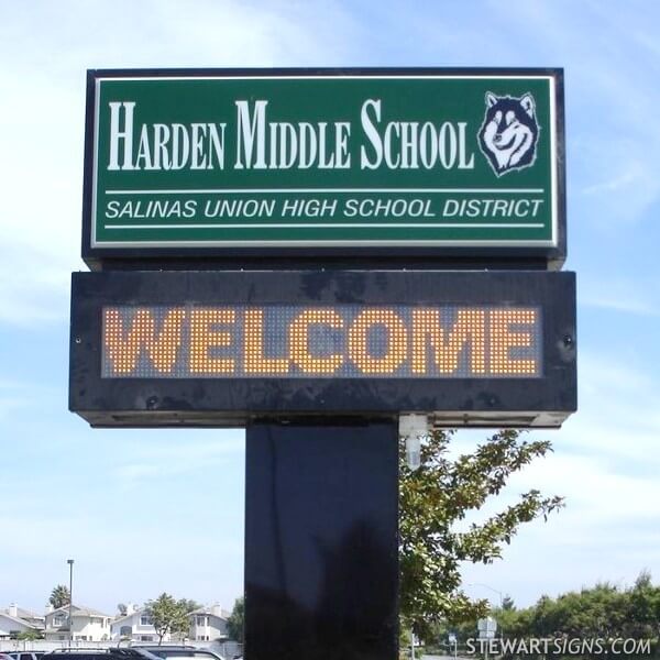 School Sign for Harden Middle School