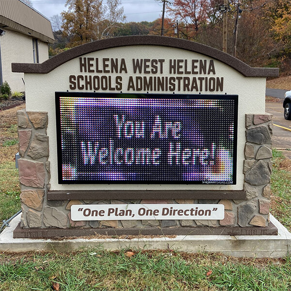 School Sign for West Helena School District