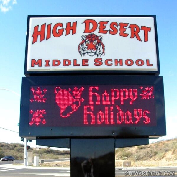 School Sign for High Desert Middle School