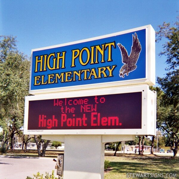 School Sign for High Point Elementary