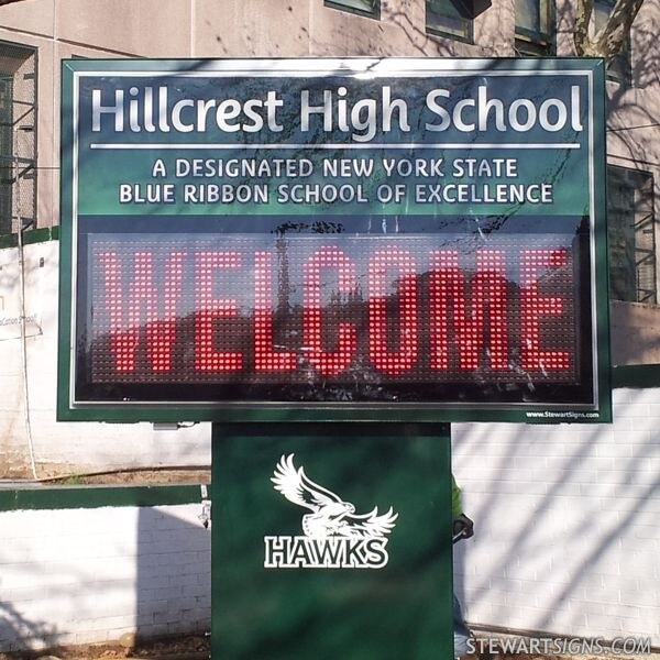 School Sign for Hillcrest High School