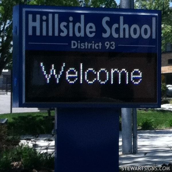 School Sign for Hillside School District #93