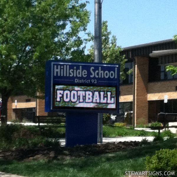 School Sign for Hillside School District #93