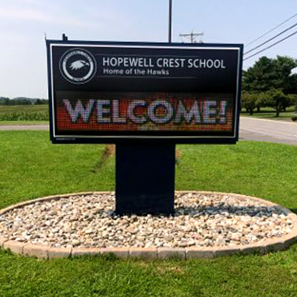 School Sign for Hopewell Crest Elementary School