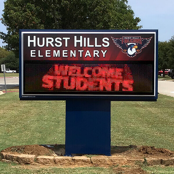 School Sign for Hurst Hills Elementary School