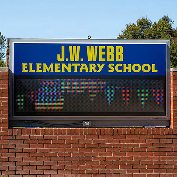 School Sign for J W Webb Elementary School