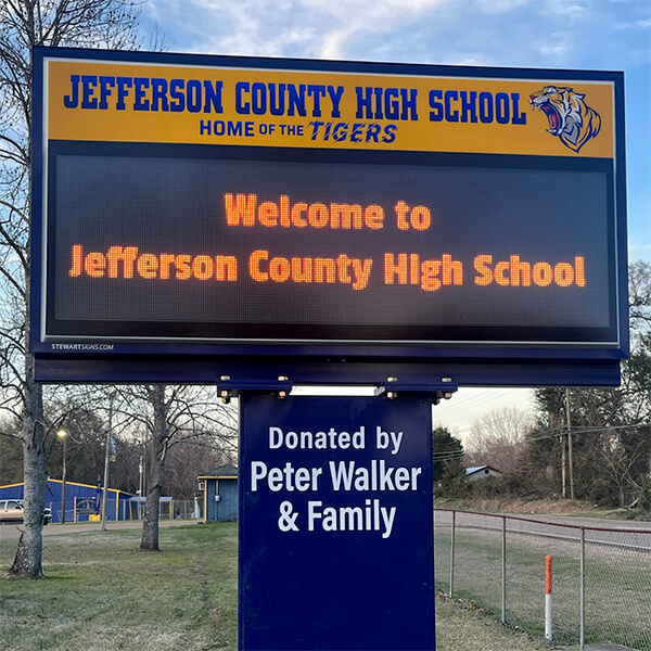 School Sign for Jefferson County High School