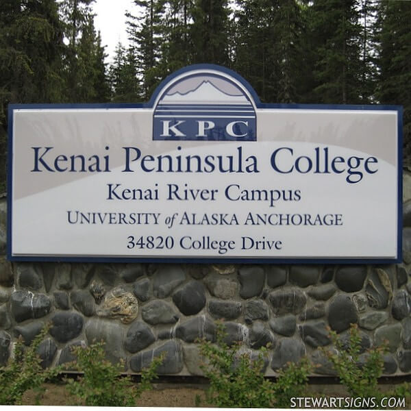 School Sign for Kenai Peninsula College