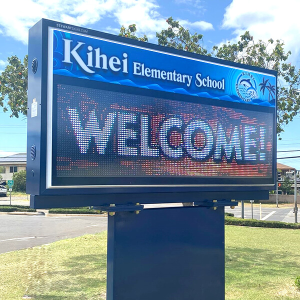 School Sign for Kihei Elementary School