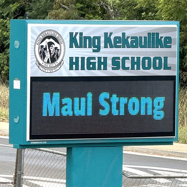 School Sign for King Kekaulike High School