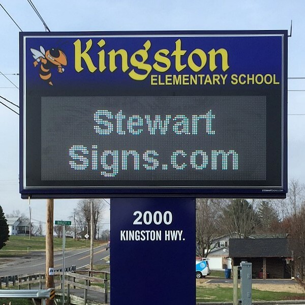 School Sign for Kingston Elementary School