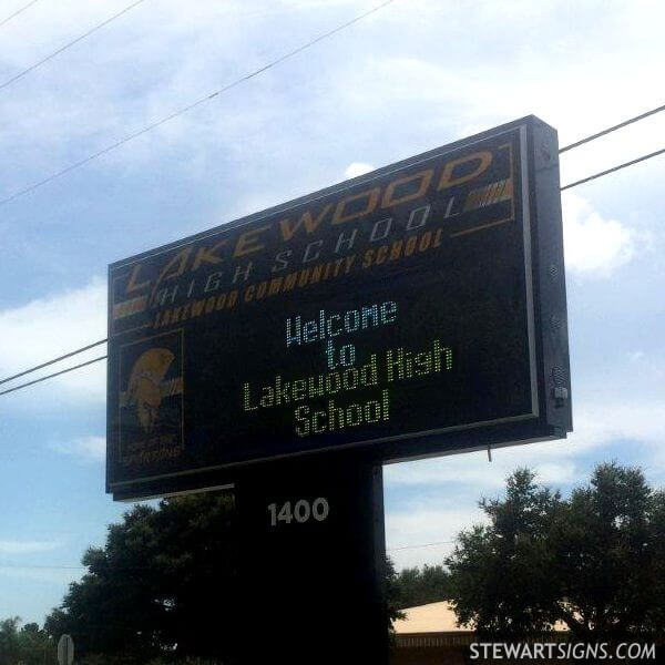 School Sign for Lakewood High School