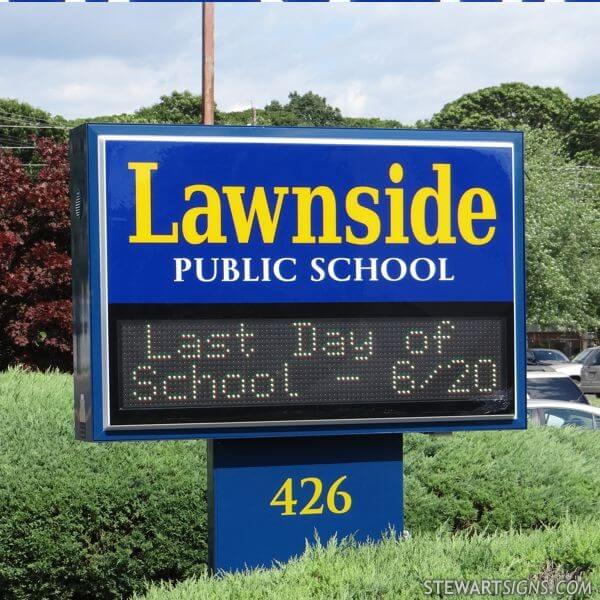 School Sign for Lawnside Public School