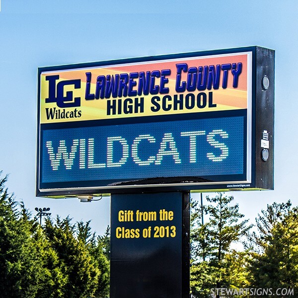 School Sign for Lawrence County High School